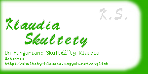 klaudia skultety business card